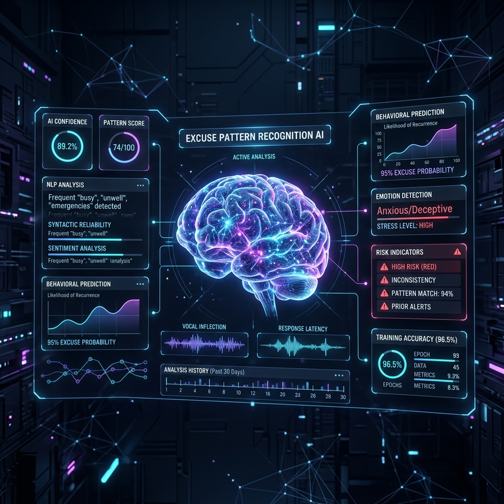 Excuse Pattern Recognition AI